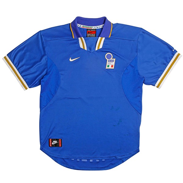 Thailande Maillot Football Italy Domicile Retro 1996 Bleu